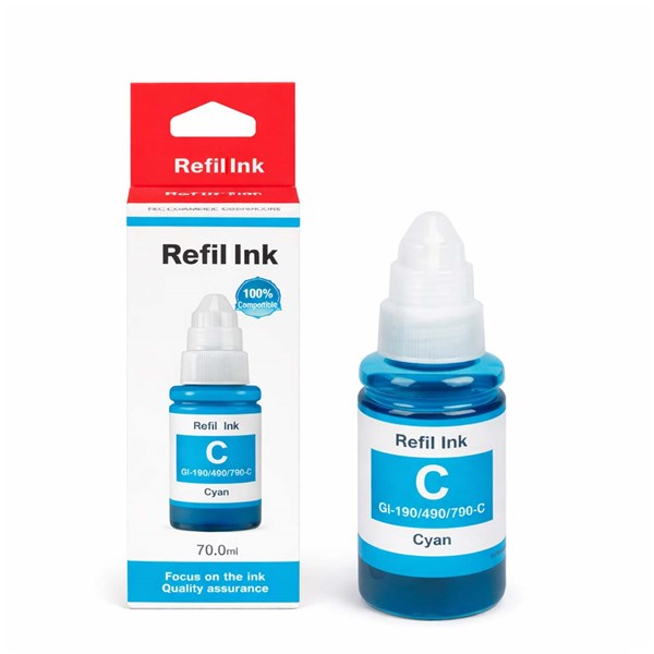 Refil Compatível com Canon 190 GI190 Ciano Lotus 70ml