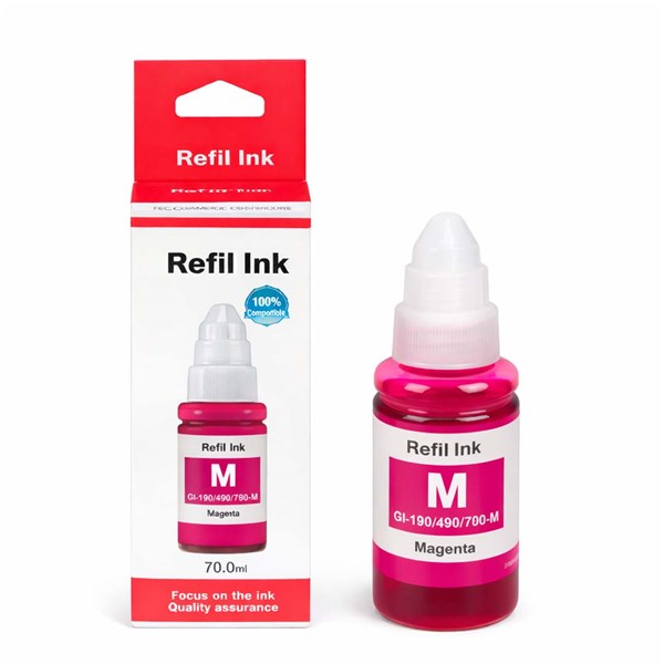Refil Compatível com Canon 190 GI190 Magenta Lotus 70ml