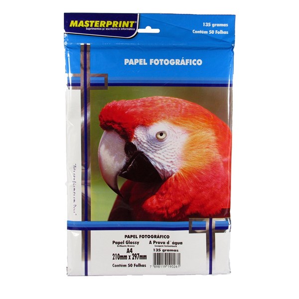 Papel Fotográfico Masterprint Glossy 135g A4 50Folhas