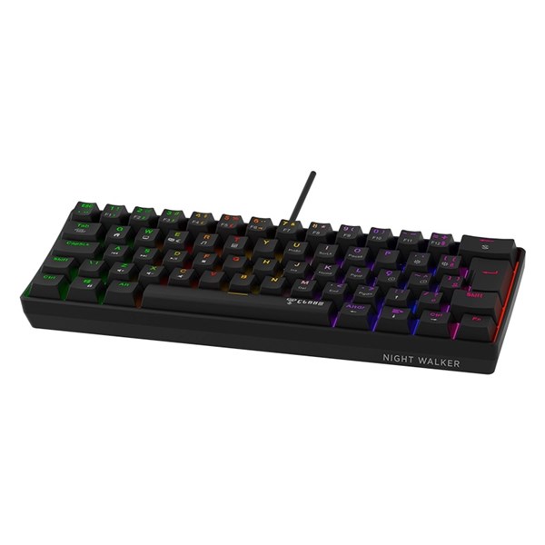 Teclado Mecânico 60% Night Walker V2 Switch Red CLANM