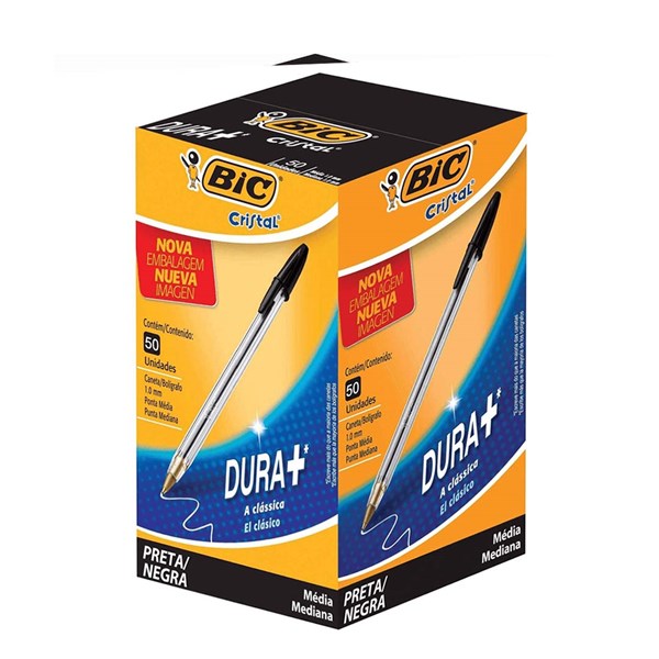 CANETA BIC CRISTAL PRETA