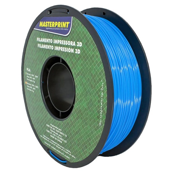 Filamento 3D - PLA Azul 1KG (1.75MM) Masterprint