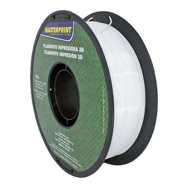 Filamento 3D PLA Branco 1KG (1.75MM) Masterprint