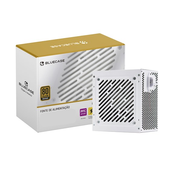 Fonte ATX 600W 80Plus Bronze REAL EZ8898B-600W Branco - Bluecase