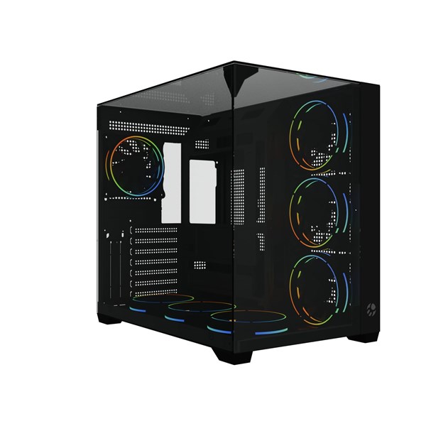 Gabinete Aquário Bluecase Grand Tokyo Preto BG-058GRB E-ATX ATX Micro-ATX USB-C