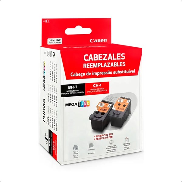 Kit Cabeças de Impressão Canon BH-1 CH-1 Preto e Color 692C005AA Originais