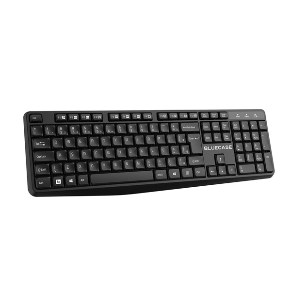 Kit Teclado e Mouse Sem Fio Bluecase ABNT2 BMTW01 Preto Pilha cópia cópia cópia