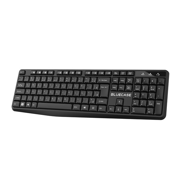 Kit Teclado e Mouse Sem Fio Bluecase ABNT2 BMTW01 Preto Pilha cópia cópia cópia