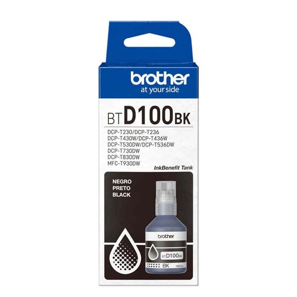Refil Brother D100 BTD6100BK TD100BK BT-D100 Preto Original