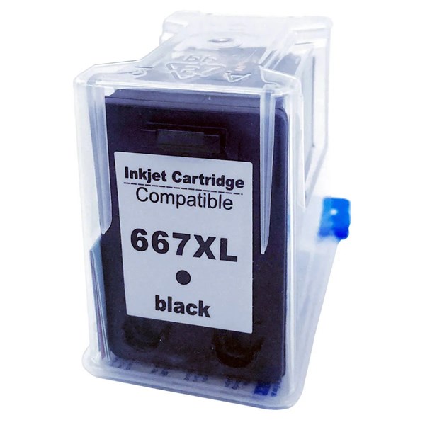 Cartucho Compatível com HP 667 667XL Preto Microjet 14ml