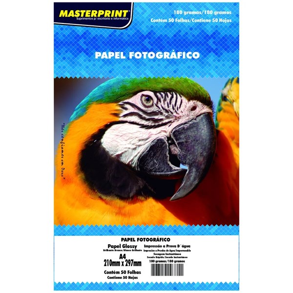 Papel fotográfico Masterprint Glossy 230g A4 50 folhas
