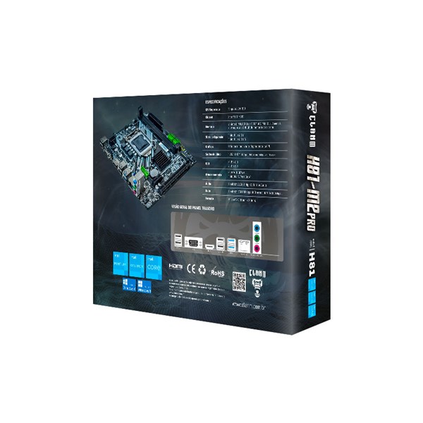 Placa Mãe H81 LGA1150 4TH DDR3 - M.2 NVMe - HMDI USB 3.0
