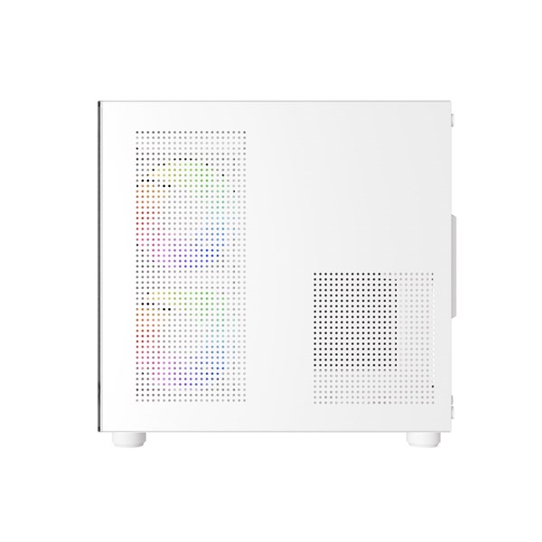 Gabinete Aquario BG-064 Pure Pro Branco Blucase 3 Fans Rainbow Vidro USB 3.0 M-ATX ITX
