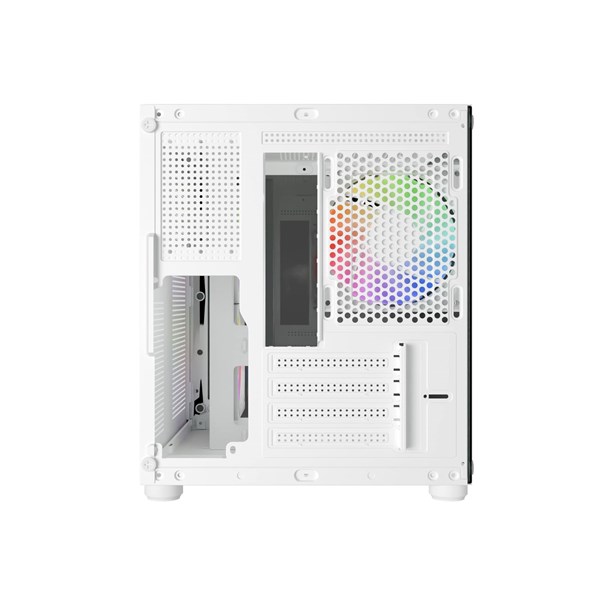 Gabinete Aquario BG-064 Pure Pro Branco Blucase 3 Fans Rainbow Vidro USB 3.0 M-ATX ITX