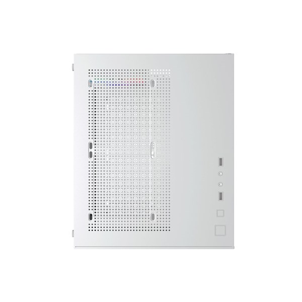 Gabinete Aquario BG-064 Pure Pro Branco Blucase 3 Fans Rainbow Vidro USB 3.0 M-ATX ITX
