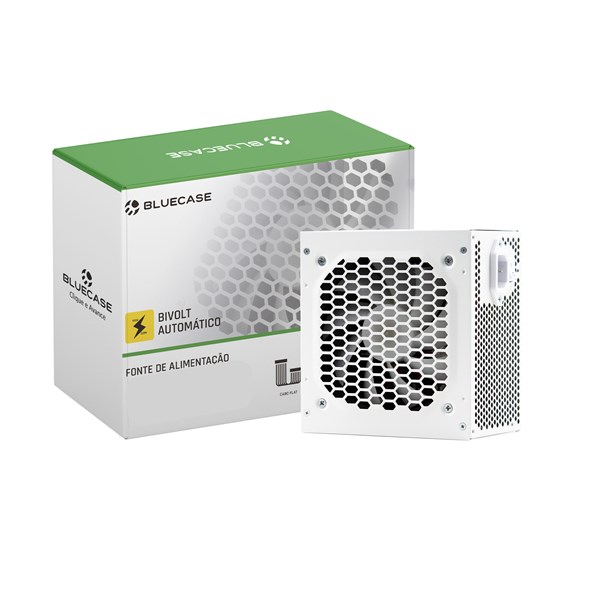 Fonte ATX 500W Bivolt Auto Branca BLU500-ATPS2W Bluecase