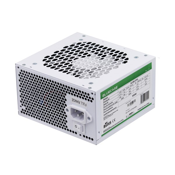 Fonte ATX 500W Bivolt Auto Branca BLU500-ATPS2W Bluecase