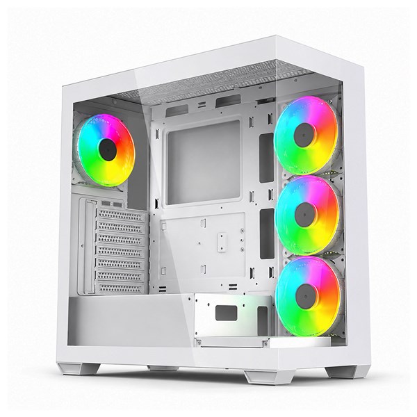 Gabinete ATX White Supreme LV510WH Com 4 Fans Branco