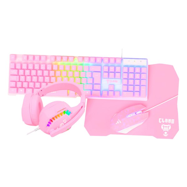 Kit Gamer Nightmare Candy Teclado Mouse Mousepad e Fone