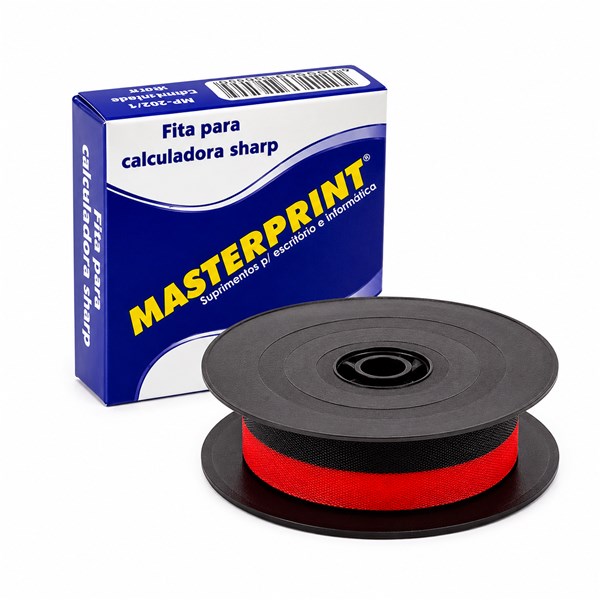 Fita Compativel Calculadora Sharp Preta/Vermelha 12und - Masterprint