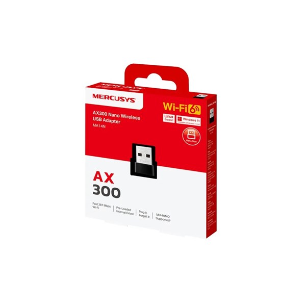 Adaptador Mercusys NANO USB Wi-fi 6 - MA14N-EU AX300