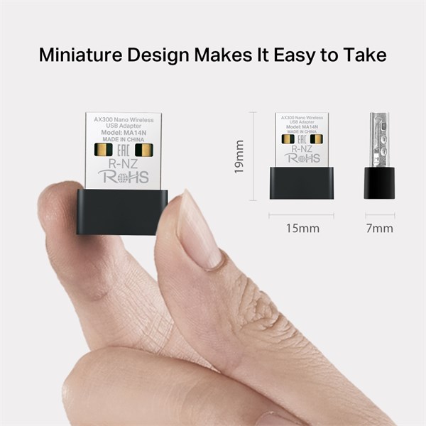 Adaptador Mercusys NANO USB Wi-fi 6 - MA14N-EU AX300