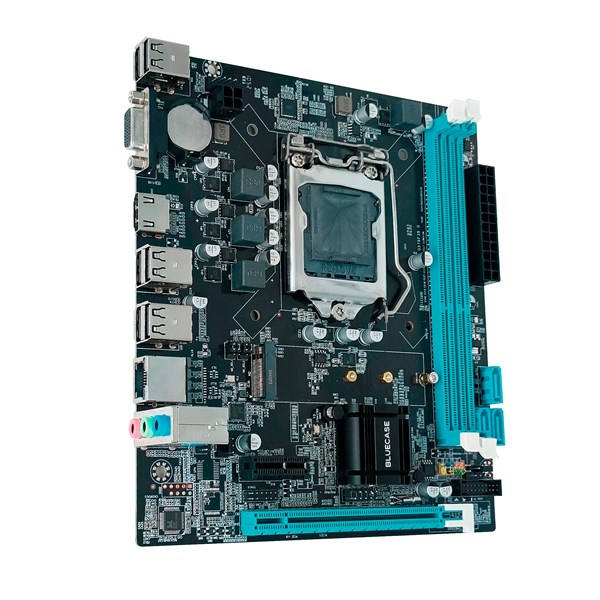 Placa Mãe H61 G2HG M2  3.0 DDR3 LGA 1155 Gigabit Bluecase -  Suport Chip TPM / 16GB / HDMI / NVME / MATX