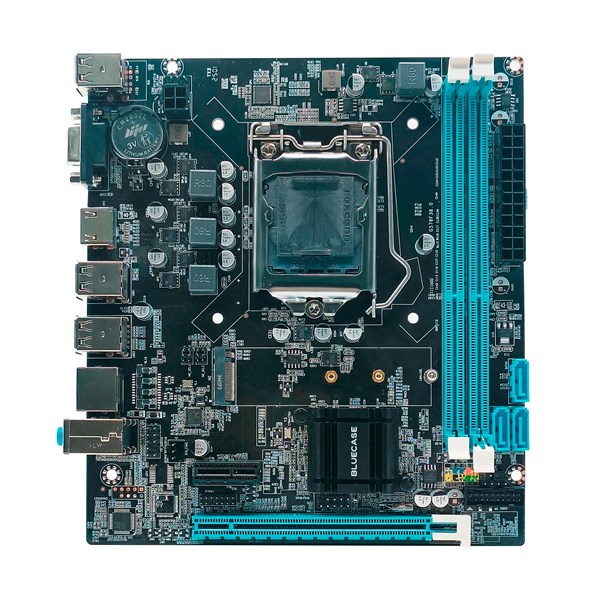 Placa Mãe H61 G2HG M2  3.0 DDR3 LGA 1155 Gigabit Bluecase -  Suport Chip TPM / 16GB / HDMI / NVME / MATX