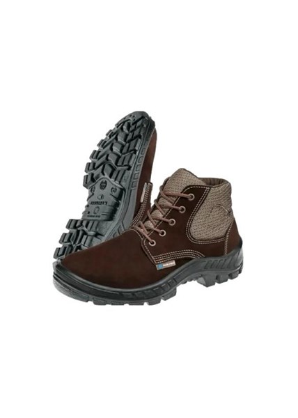 Bota Amarrar Nobuck Marrom Café Bico de Plástico - Marluvas | CA- 45611