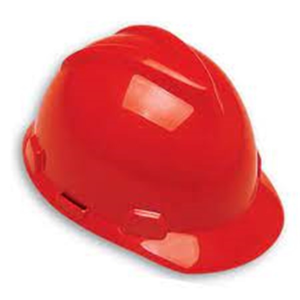 Capacete Aba Frontal Com Jugular Classe B  V-Gard 311313 Vermelho - MSA | CA-  498