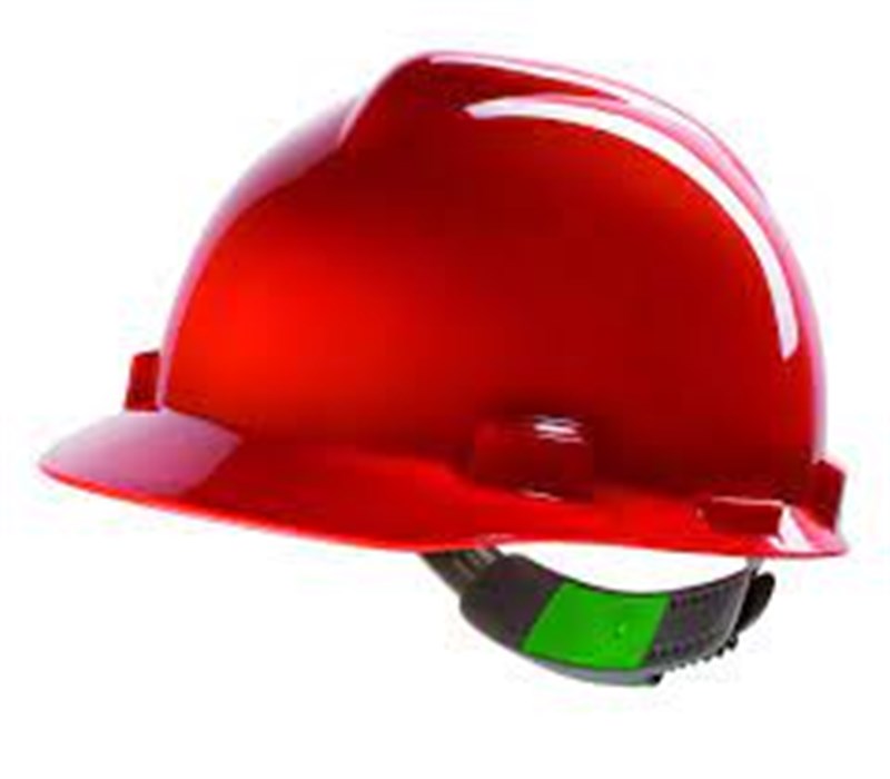 Capacete Aba Frontal Com Jugular Classe B  V-Gard 311313 Vermelho - MSA | CA-  498