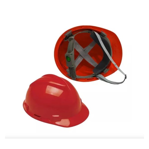 Capacete Aba Frontal Com Jugular Classe B  V-Gard 311313 Vermelho - MSA | CA-  498