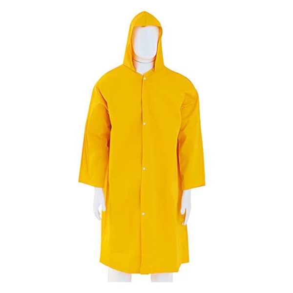 Capa De Chuva De Pvc Com Forro Manga Longa Amarela 0,30 De Gramatura - Vitória Martins | CA- 15012