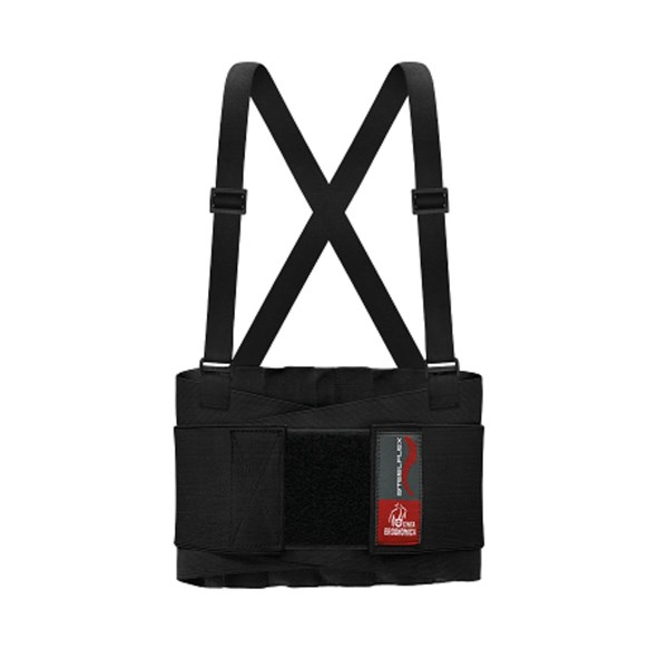 Cinta Ergonômica Abdominal Lycra Duplo Elástico Preta Stf-Erce9010 - Steelflex