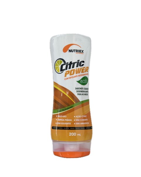 Citric Power Eco Sabonete Líquido Desengraxante Para As Mãos Com Esfoliante 200ml - Nutriex