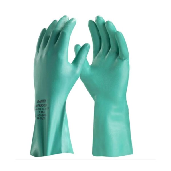 Luva Nitrílica Verde Com Forro em Algodão Nitrasolv Da36201 - Danny | CA- 25313