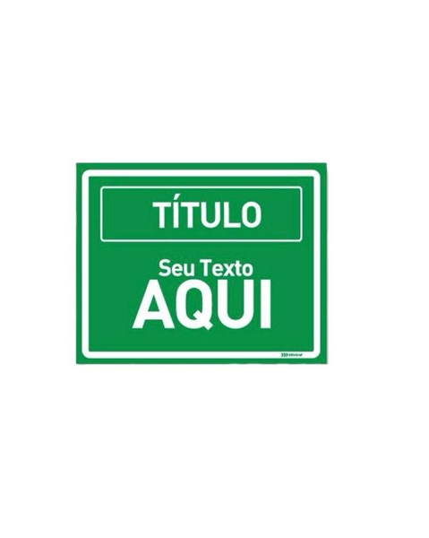 Placa De Sinalização PS 2MM