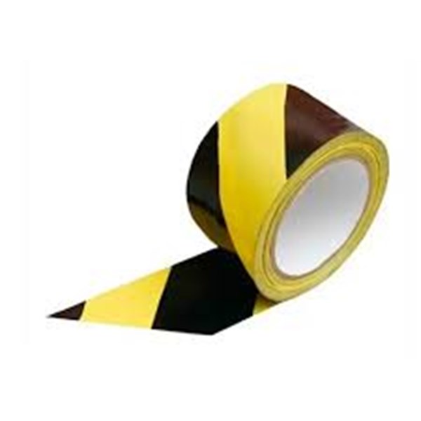 Fita Zebrada 70mm X 200mt Preta/Amarela - Plastcor