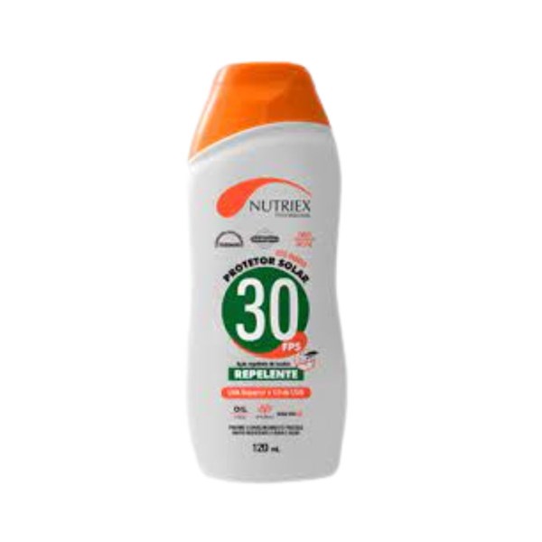 Protetor Solar Fps 30 Uva C/ Repelente Bisnaga 120ml - Nutriex