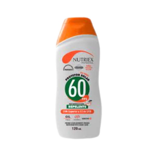 Protetor Solar Fps 60 Uva C/ Repelente Bisnaga 120ml - Nutriex