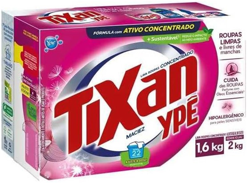 SABAO EM PO MACIEZ 1,6KG TIXAN (ROSA)