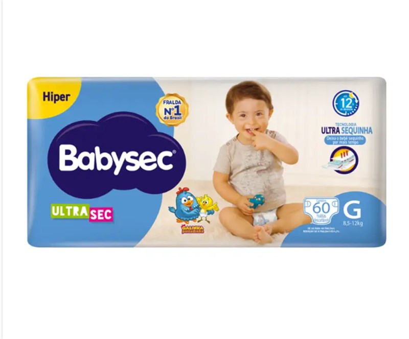 FRALDA BABYSEC HIPER G 60UN