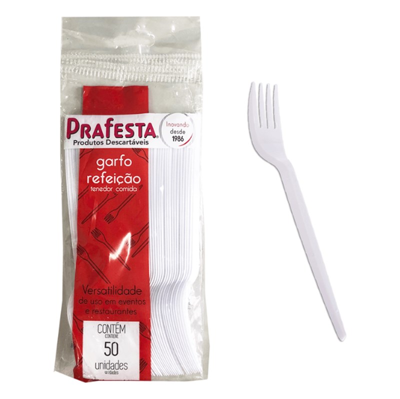 GARFO REFEICAO BRANCO 50UN PRAFESTA