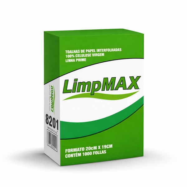 PAPEL TOALHA INTERFOLHEADO 100% CELULOSE 20X21CM 1000FLS LIMPMAX