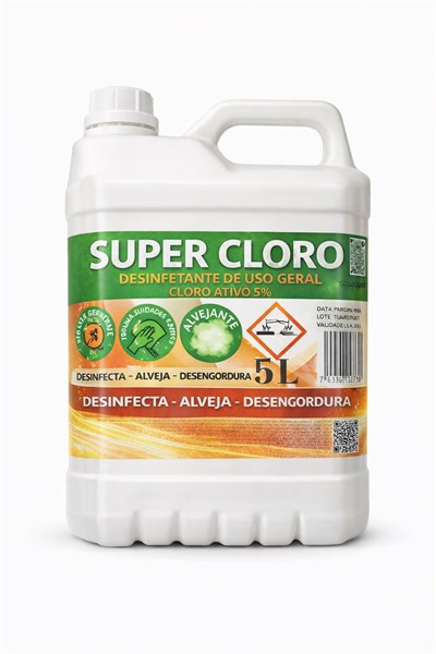 CLORO LIQUIDO 5% SUPER FORTE 5L Q LIMP