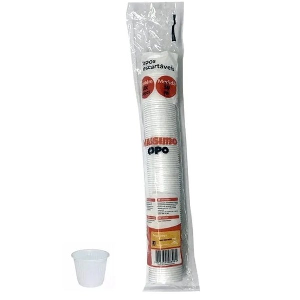 COPO DESCARTÁVEL PS BCO 100X50ML MASSIMO