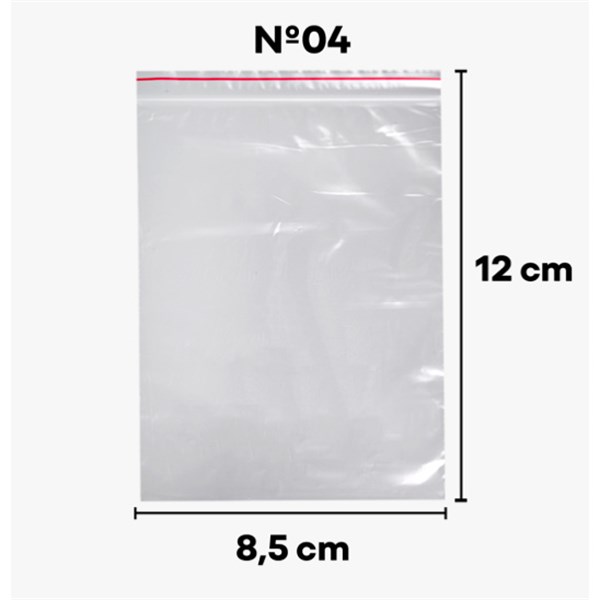 SACO HERMETICO N4 8,5X12,5 C/100UN BOMPACK