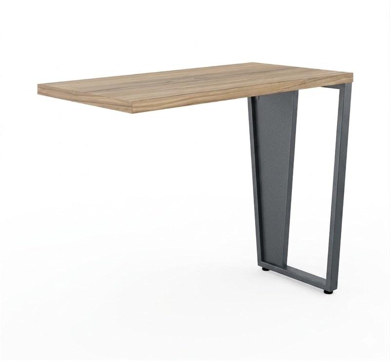 MESA AUXILIAR 0,90X0,45 30MM PÉ AÇO MACADAMIA / GRAFITE