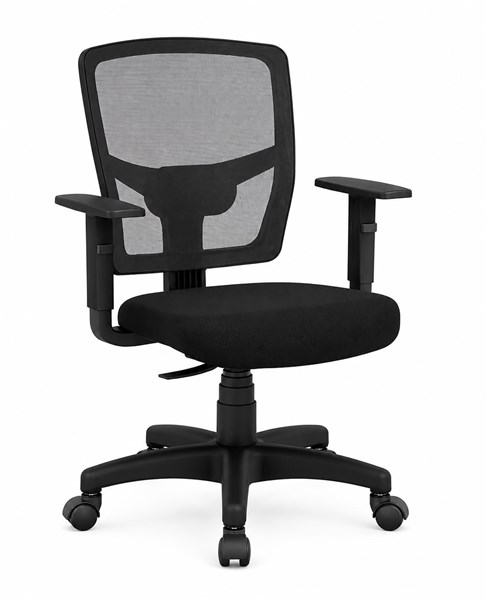 CADEIRA ECO GIRATORIA VINIL PRETO C/ BRACO REGULAVEL