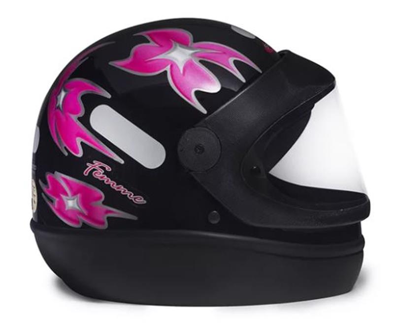 CAPACETE SAN MARINO 56 PRETO FEMME